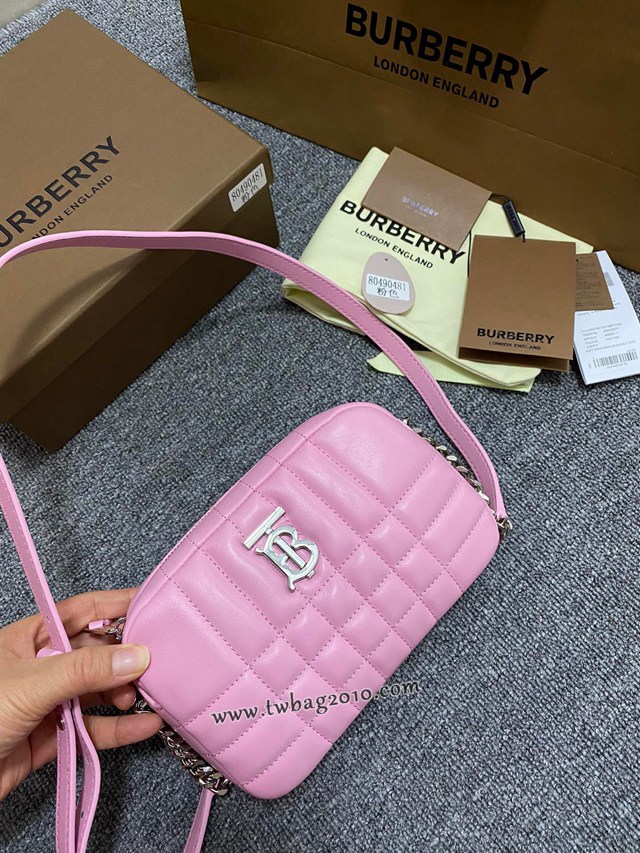 Burberry專門店新款絎縫款Lola蘿納相機包 巴寶莉羔羊皮小斜挎女包 yxb1088